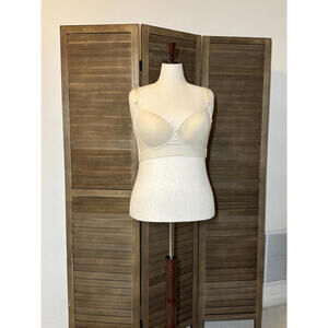 Beige Plus-Size Longline Bra